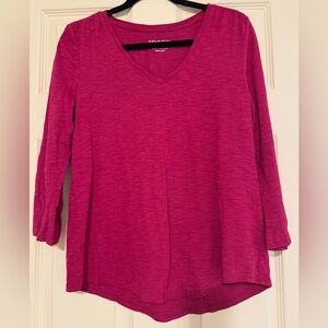 Women’s Chico's 3/4 Sleeve V-Neck Blouse Size 1